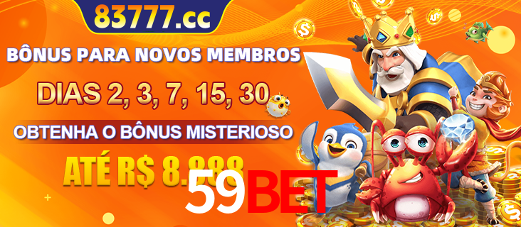 Anúncio dos benefícios para Membro VIP Sênior na plataforma 59BET, incluindo bônus promocionais, semanais e mensais, ilustrado com o personagem Fortune Tiger.
